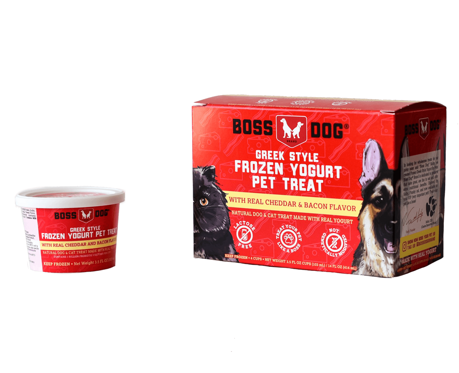BOSS DOG - Frozen - Yogurt Real Cheddar & Bacon 104ml