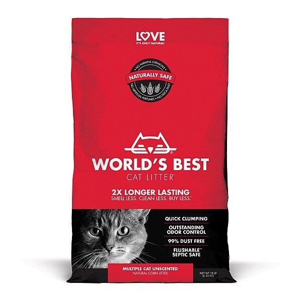 WORLDS BEST - World's Best Multiple Cat Clumping 14LB (3)