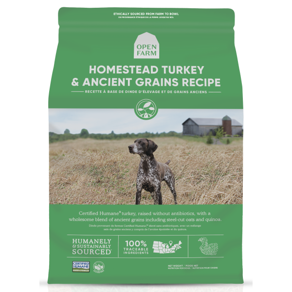 Open Farm Dog Homestead Turkey & Ancient Grain 22 lb