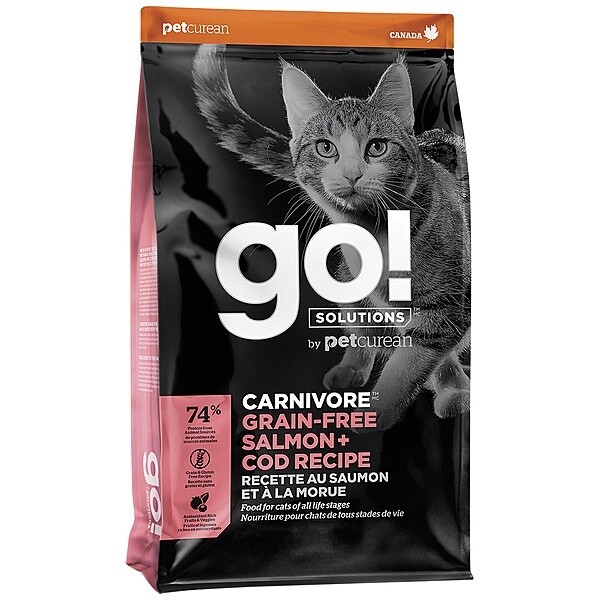 PETCUREAN - GO! Cat GF Carnivore Salmon & Cod 8LB