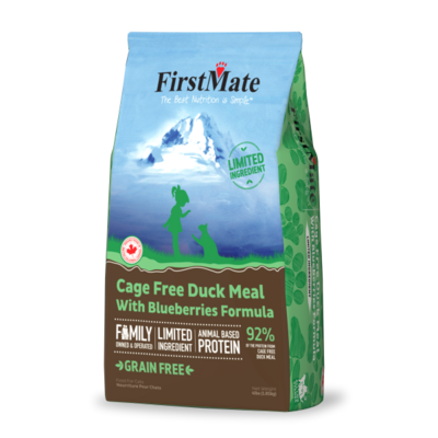 FirstMate Cat LID GF Cage Free Duck with Blueberries 4 lb