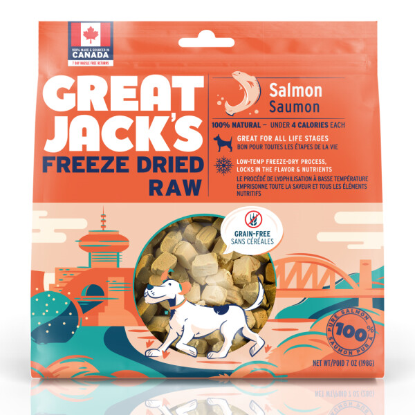 Great Jack's Dog Treats FD Raw Frozen Salmon 198g