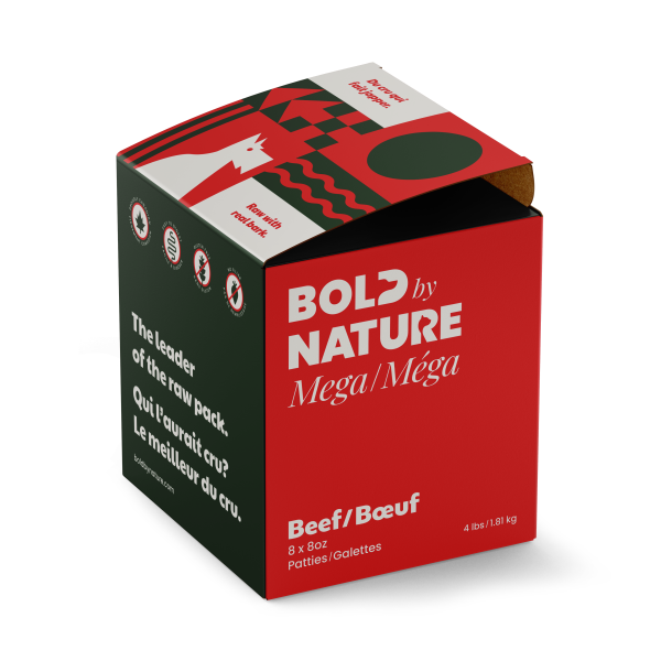 Bold by Nature Dog Mega Beef Patties 4 lb