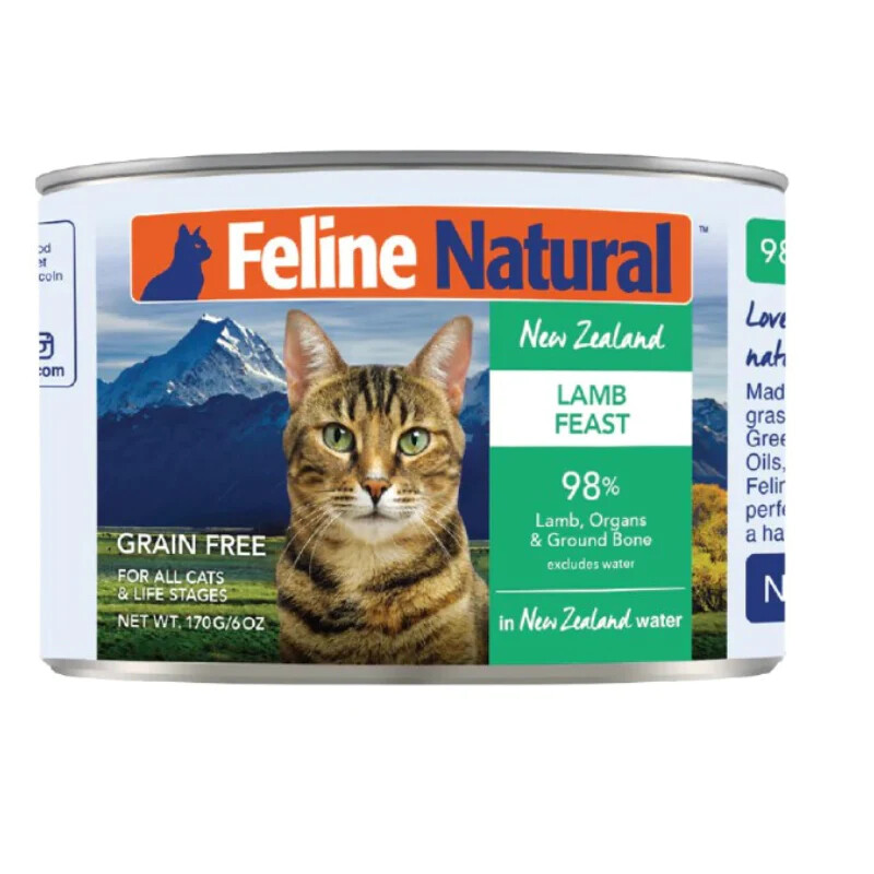 FELINE NATURAL - Feline Natural Lamb Feast Can 170g (12)