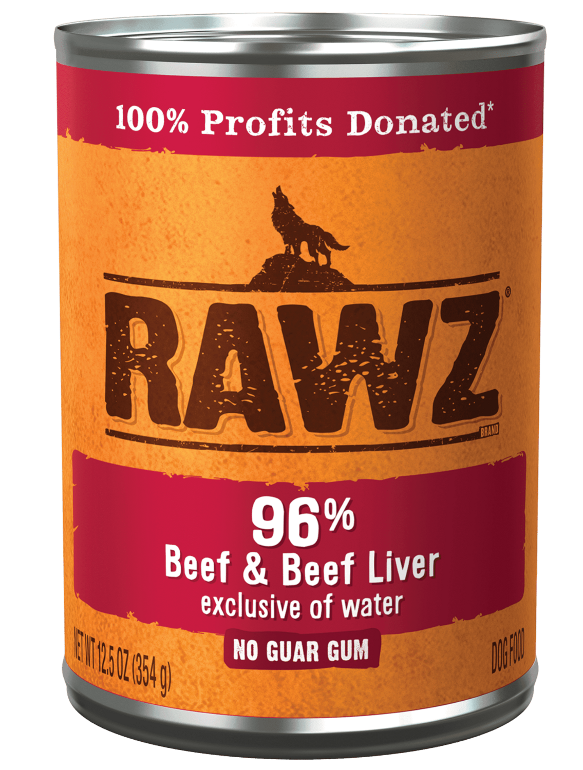 RAWZ DOG -  96% Beef & Beef Liver 354g