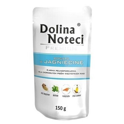 DOLINA NOTECI PREMIUM- RICH IN LAMB- WET FOOD FOR ADULT DOGS OF ALL BREEDS- 150 gr POUCHES