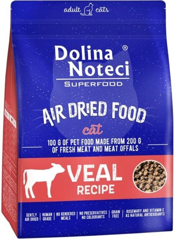 DOLINA NOTECI SUPERFOOD- AIR DRIED FOOD FOR ADULT CATS- VEAL DISH- 1kg BAGS
