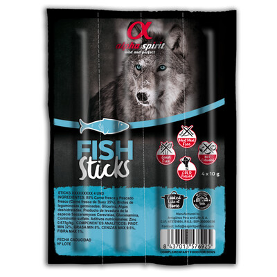 Alpha Spirit- FISH- Dog Treat Bar String (Includes 4 Bars)