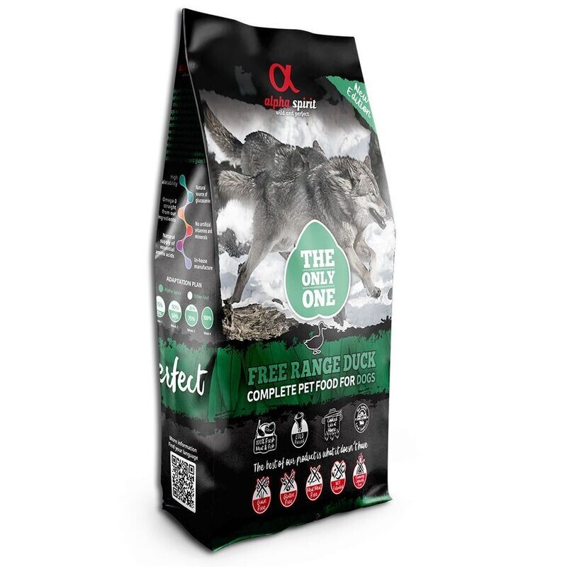 Alpha Spirit- DUCK- Complete Adult Dog Food – The Only One (3kg)
