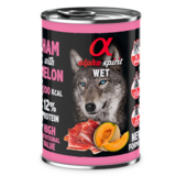 ALPHA SPIRIT- HAM WITH MELON- Complete Wet Canned Dog Food- (400 gr)