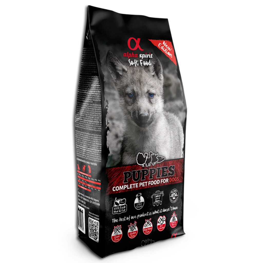 ALPHA SPIRIT- COMPLETE FOOD FOR PUPPIES- SEMI- MOIST- (3 kg)