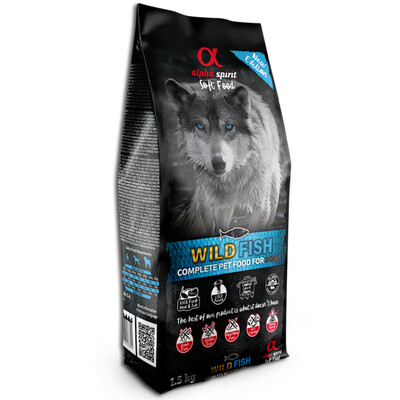 ALPHA SPIRIT- WILD FISH- COMPLETE DOG FOOD – THE ONLY ONE- ADULT DOG (3 KG)