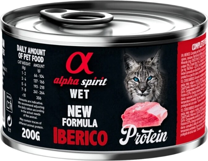Alpha Spirit- PORK Complete Wet Food Can for Adult Cats (200 g)