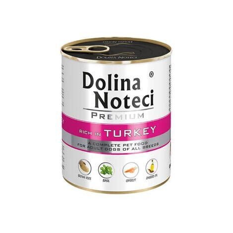 DOLINA NOTECI PREMIUM- TURKEY-WET FOOD FOR ADULT DOGS- 800 GR CANS