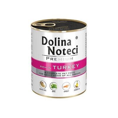DOLINA NOTECI PREMIUM- TURKEY-WET FOOD FOR ADULT DOGS- 800 GR CANS