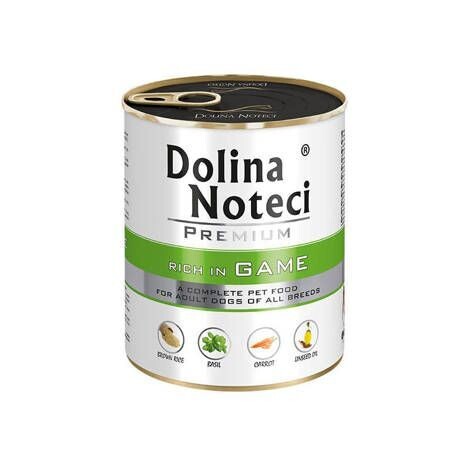 DOLINA NOTECI PREMIUM- GAME- WET FOOD FOR ADULT DOGS- 800 GR CANS