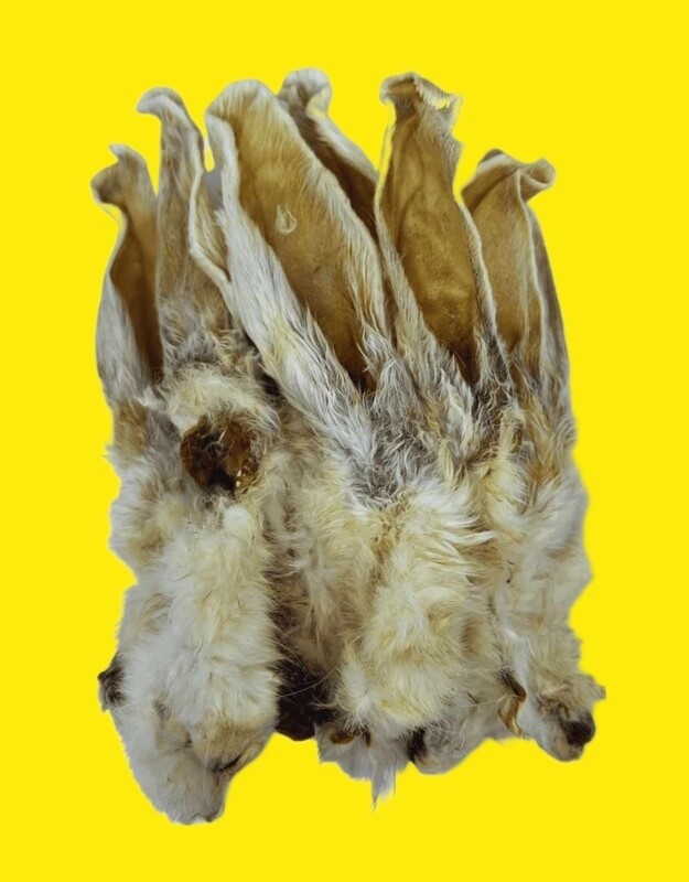 ​RABBIT EARS WITH FUR- 100 gr vacuum sealed