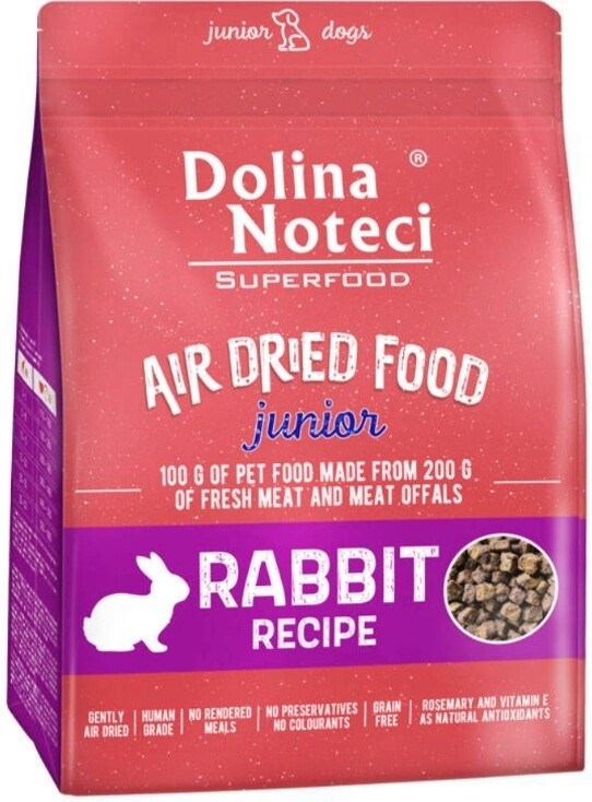 DOLINA NOTECI SUPERFOOD Rabbit Dish JUNIOR dried food for puppies and young dogs of medium and large breeds (1 kg)