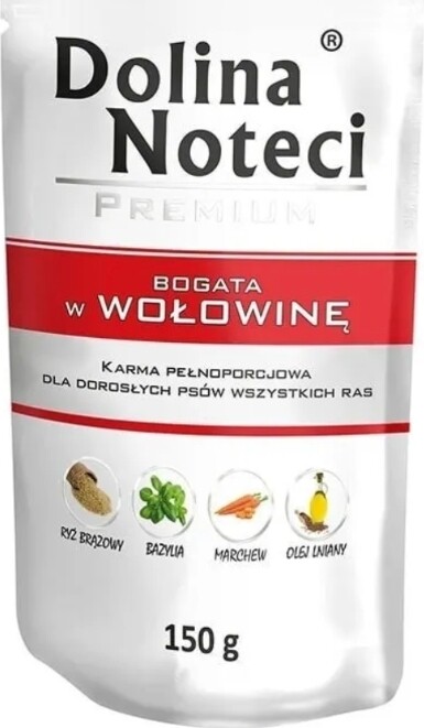 DOLINA NOTECI PREMIUM- BEEF-WET FOOD FOR ADULT DOGS OF ALL BREEDS- 150 gr POUCHES