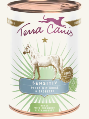 TERRA CANIS- Sensitive- HORSE WITH CUCUMBER & STRAWBERRY- 400 gr