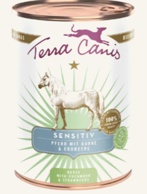 TERRA CANIS- Sensitiv- HORSE WITH CUCUMBER & STRAWBERRY- 400 gr