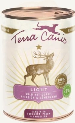 TERRA CANIS- Light- GAME WITH CUCUMBER, PEACH & DANDELION- 400 gr