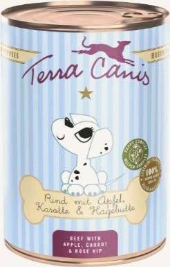 TERRA CANIS- Puppy- BEEF WITH APPLE, CARROT & ROSE HIP- 400 gr