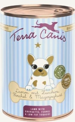 TERRA CANIS- Puppy Wet Food- LAMB WITH COURGETTE, FENNEL & LOW-FAT YOGHURT- 400 gr