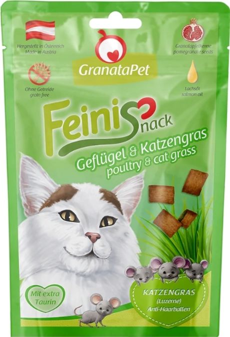 GRANATAPET- "FEINI SNACKS"- POULTRY & CAT GRASS- 50 gr