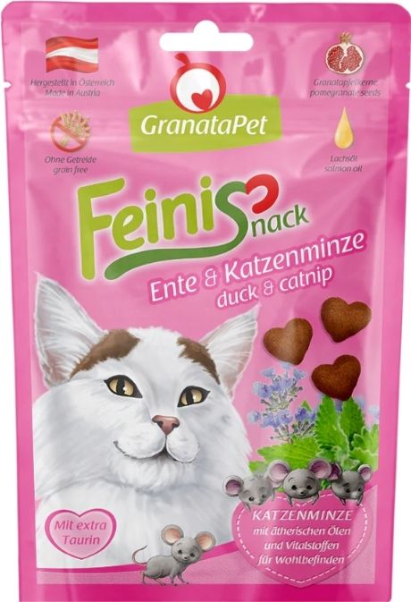 GRANATAPET- "FEINI SNACKS"- DUCK & CATNIP- 50 gr