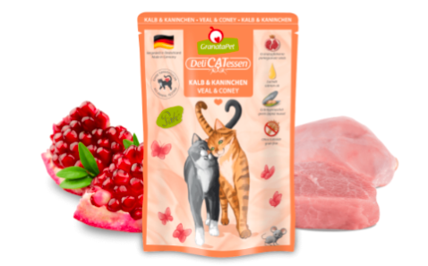 GRANATAPET- MOKRA KARMA DLA KOTÓW- DeliCatessen- DOROSŁY KOT- CIELĘCINA I KRÓLIK- saszetki 85g
