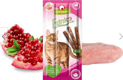 GRANATAPET- CAT SNACKS- “FEINISTICKS”- CHICKEN- 15 gr