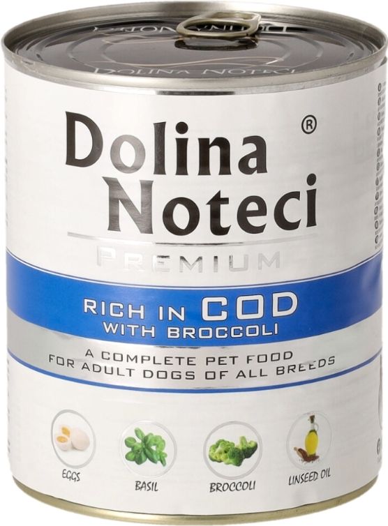 DOLINA NOTECI PREMIUM- COD WITH BROCCOLI-WET FOOD FOR ADULT DOGS OF ALL BREEDS- 800 GR CANS