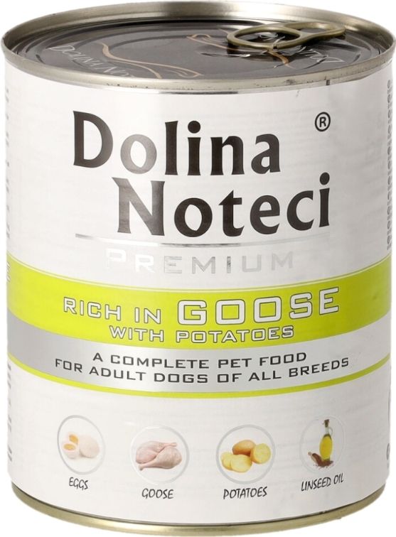 DOLINA NOTECI PREMIUM- RICH IN GOOSE WITH POTATOES- WET FOOD FOR ADULT DOGS- 800 GR CANS