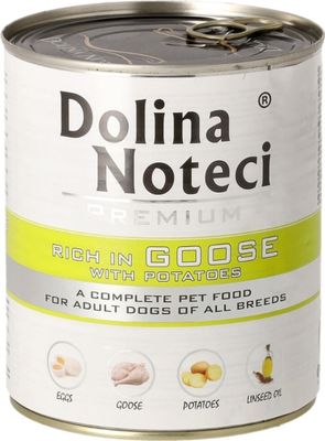 DOLINA NOTECI PREMIUM- RICH IN GOOSE WITH POTATOES- WET FOOD FOR ADULT DOGS- 800 GR CANS