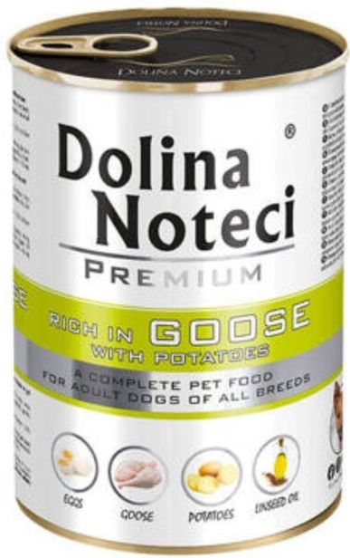 DOLINA NOTECI PREMIUM- RICH IN GOOSE WITH POTATOES- WET FOOD FOR ADULT DOGS- 400 GR CANS