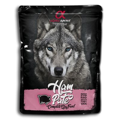 ALPHA SPIRIT- HAM PATE for Dogs - 300g- SACHETS