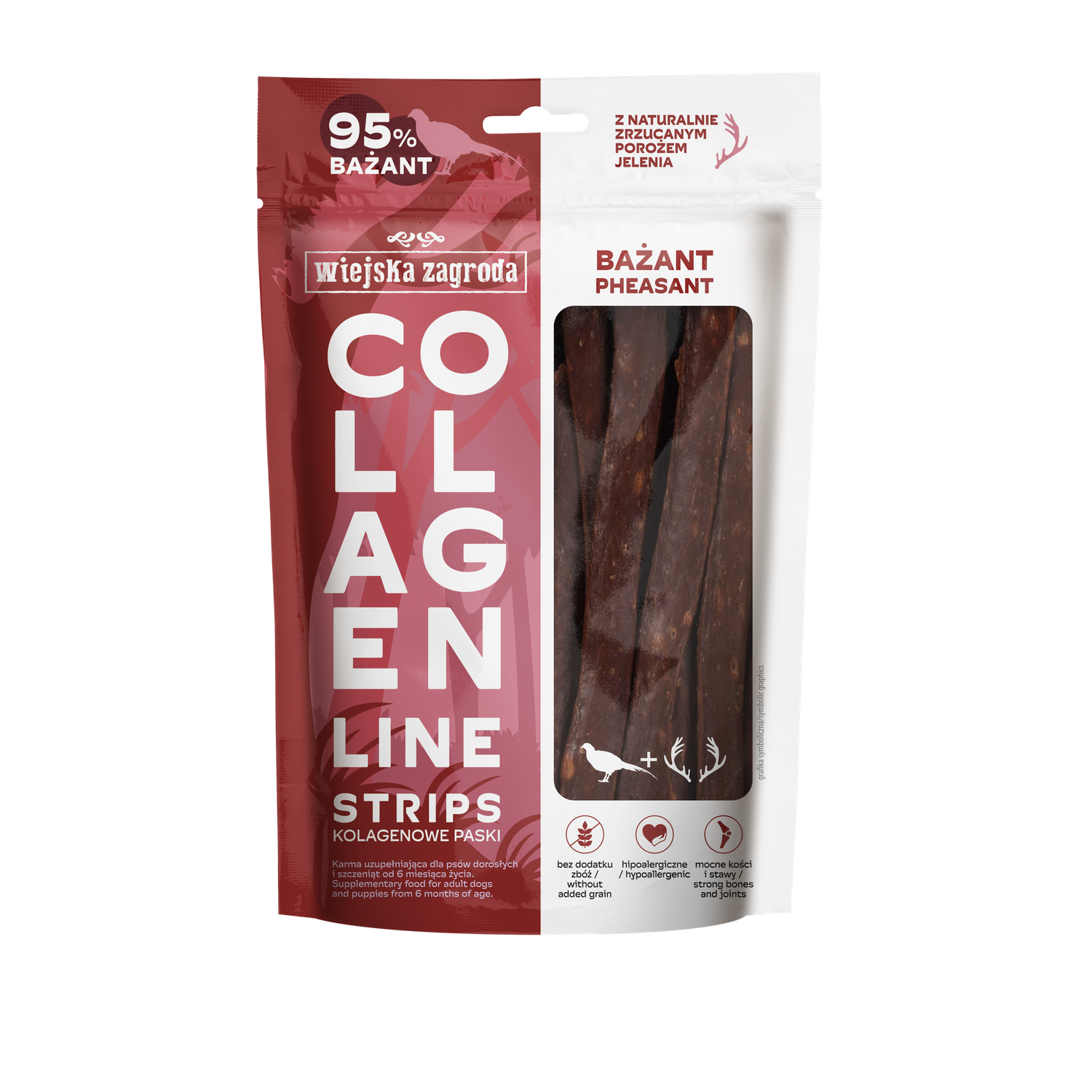 WIEJSKA ZAGRODA (COUNTRY OF ANIMALS)- COLLAGEN LINE- COLLAGEN STRIPS- PHEASANT- 100 GR
