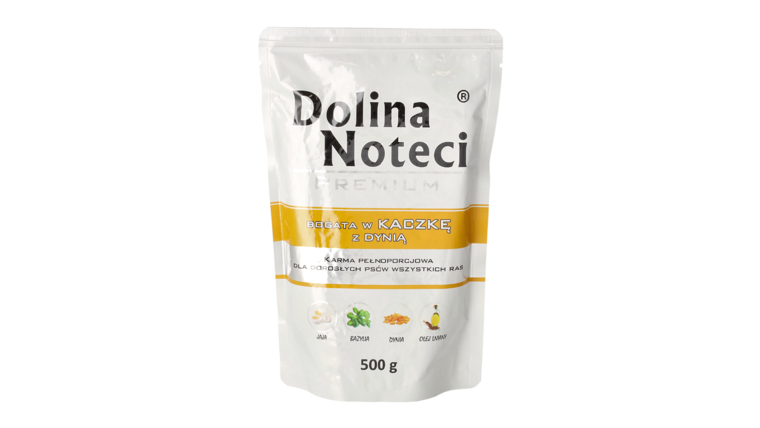 DOLINA NOTECI PREMIUM- DUCK WITH PUMPKIN- WET FOOD FOR ADULT DOGS- 500 gr POUCH