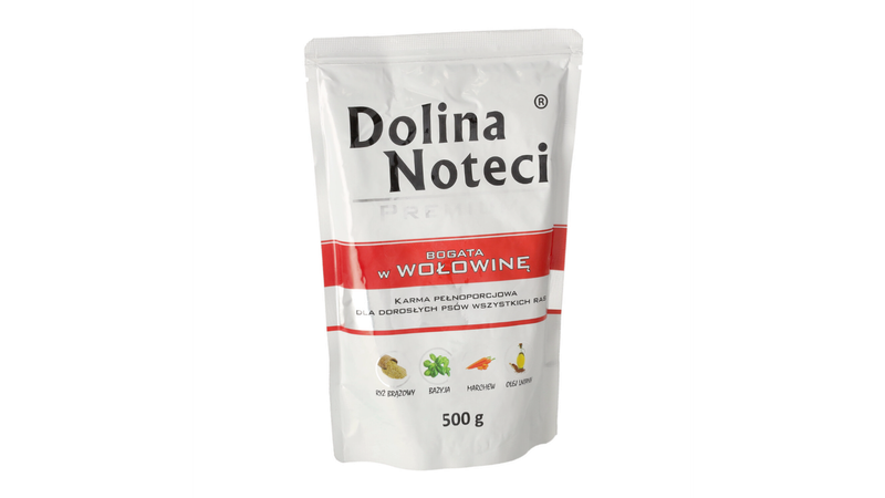 DOLINA NOTECI PREMIUM- WOLOWINA- MOKRA KARMA DLA PSÓW DOROSŁYCH- 500 GR SASZETKA