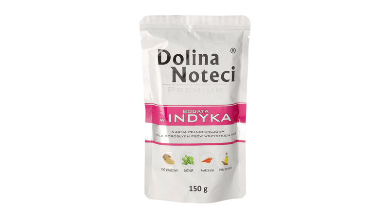 DOLINA NOTECI PREMIUM- TURKEY- WET FOOD FOR ADULT DOGS- 150 gr POUCH