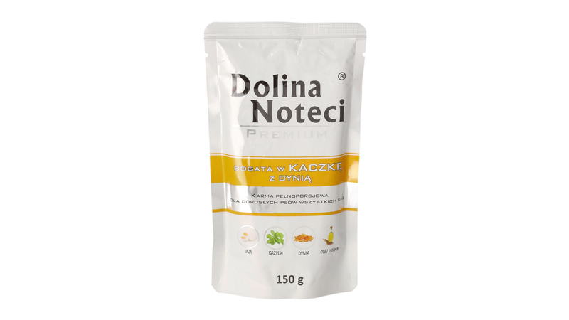 DOLINA NOTECI PREMIUM- DUCK WITH PUMPKIN- WET FOOD FOR ADULT DOGS- 150 gr POUCH