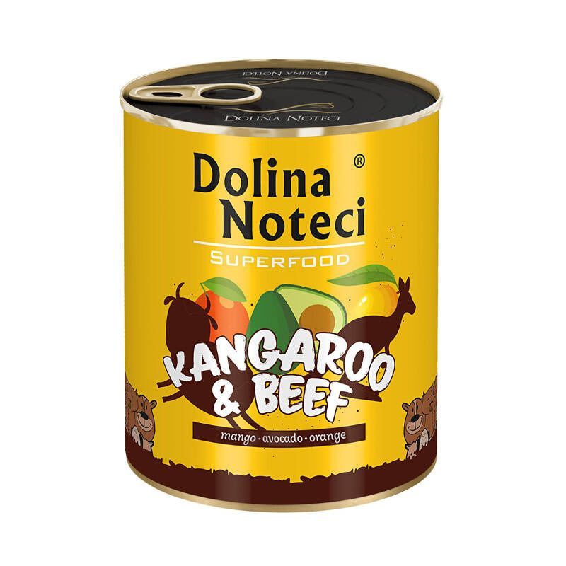 DOLINA NOTECI SUPERFOOD- KANGAROO & BEEF- WET FOOD FOR ADULT DOGS- 800 gr CANS
