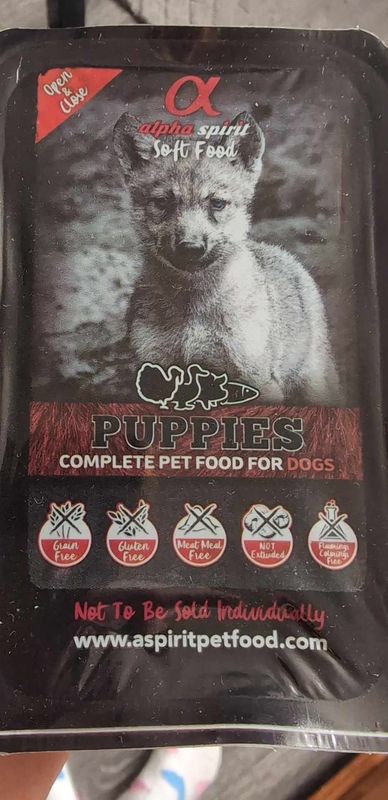 Puppies Semi Moist Alpha Spirit - 200 GR sample packsge