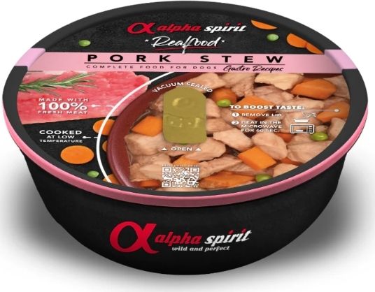 ALPHA SPIRIT- Realfood Complete PORK STEW for Dogs