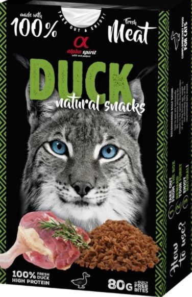 ALPHA SPIRIT- Natural Cat Treats- DUCK- (80g)