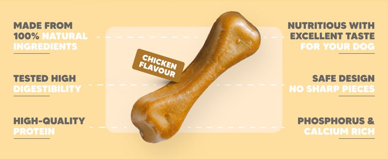PLUTOS Cheese & Salmon Long Lasting Dog Treat- XTRA LARGE