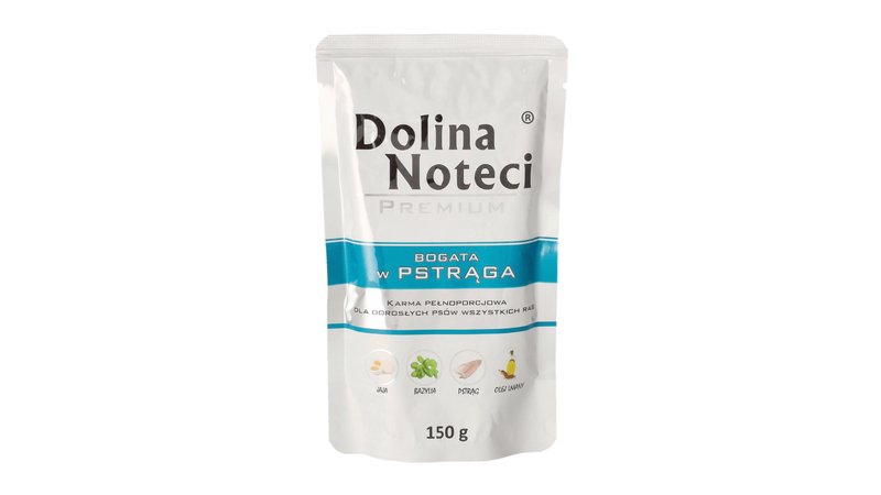 DOLINA NOTECI PREMIUM- TROUT- WET FOOD FOR ADULT DOGS- 150 gr POUCH DOLINA NOTECI PREMIUM- TROUT- WET FOOD FOR ADULT DOGS- 150 gr POUCH