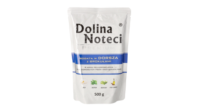 DOLINA NOTECI PREMIUM- COD WITH BROCCOLI-WET FOOD FOR ADULT DOGS- 500 GR POUCH