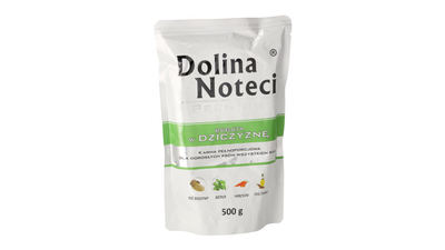 DOLINA NOTECI PREMIUM- GAME- WET FOOD FOR ADULT DOGS- 500 GR POUCH